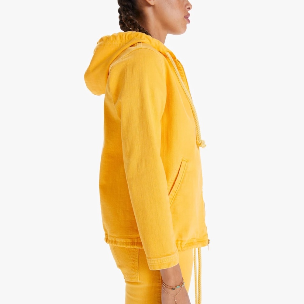 MOTHER Double Zip Hoodie Jacket The Devil May Care- Old Gold - Picture 4 of 9